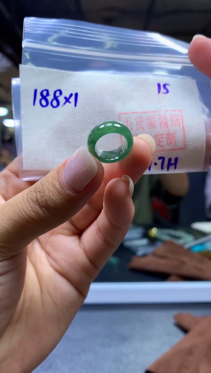 未镶嵌定制翡翠甜甜圈#188元-毛货需精细抛光