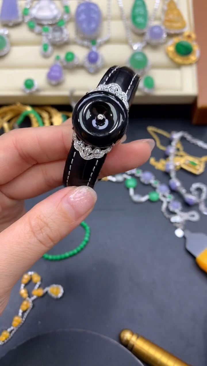 【闪购商品】翡翠手串18K金镶嵌577-中国好珍宝