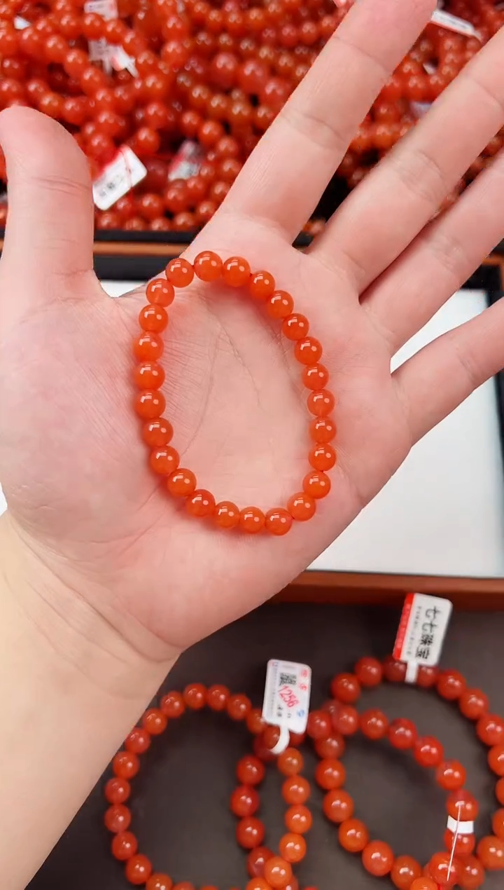 【闪购商品】南红玛瑙亮光手串卡7+未镶嵌保山杨柳滴水洞高品