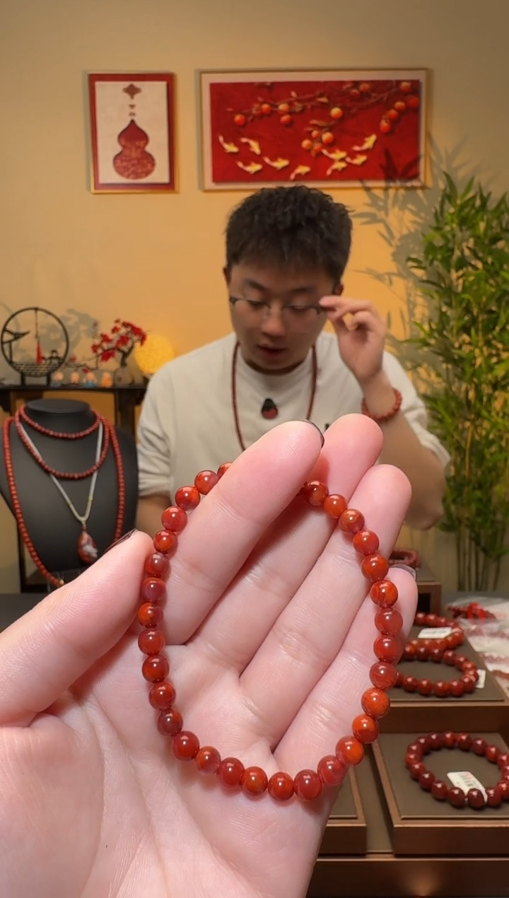 【闪购商品】南红玛瑙手串未镶嵌一条约5mm 多样性发货