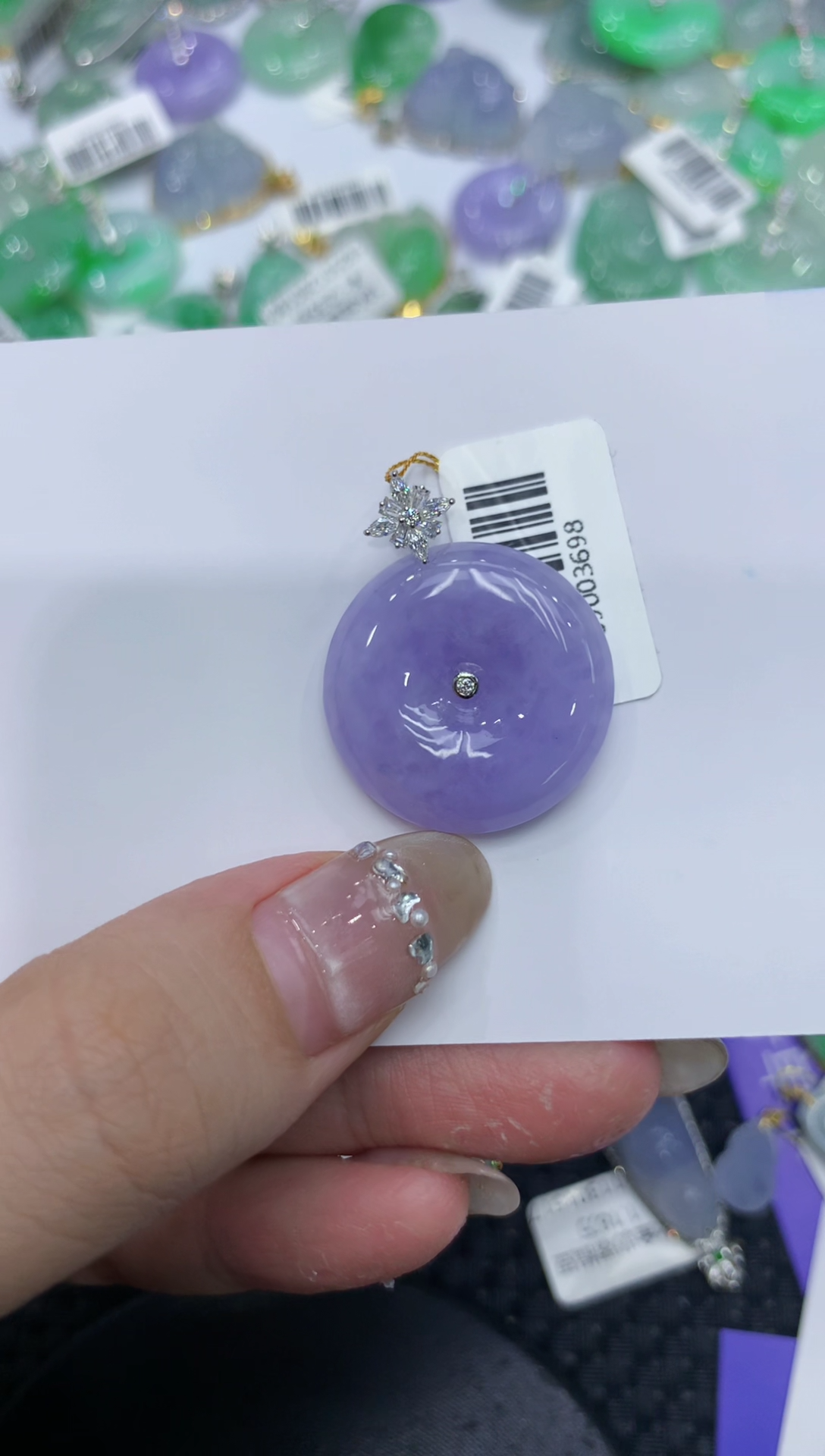 【闪购商品】翡翠颈饰18K金镶嵌222222222