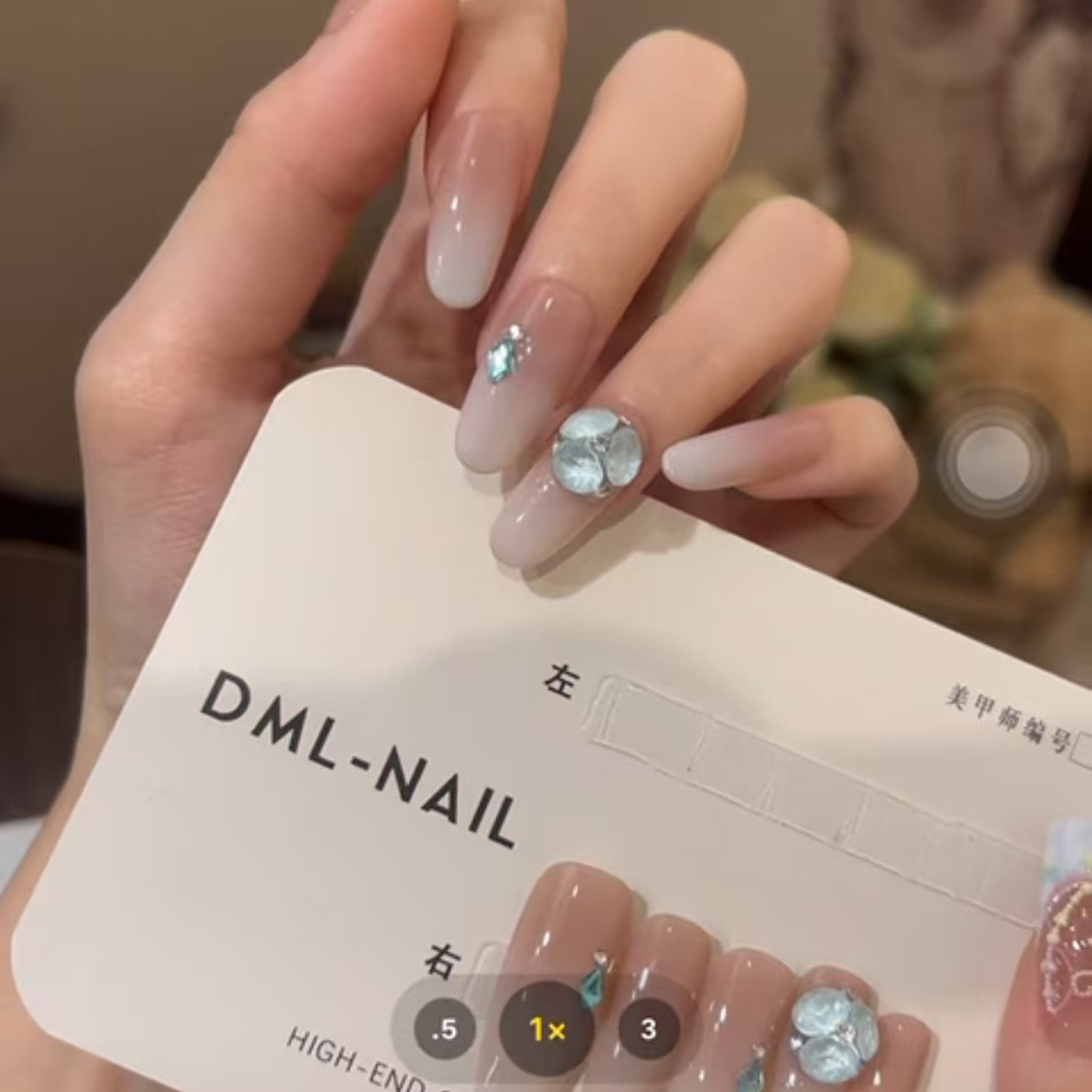 丹蜜琳 现货【冰雾】 简约纯欲华子系列  纯手工轻奢高级穿戴甲