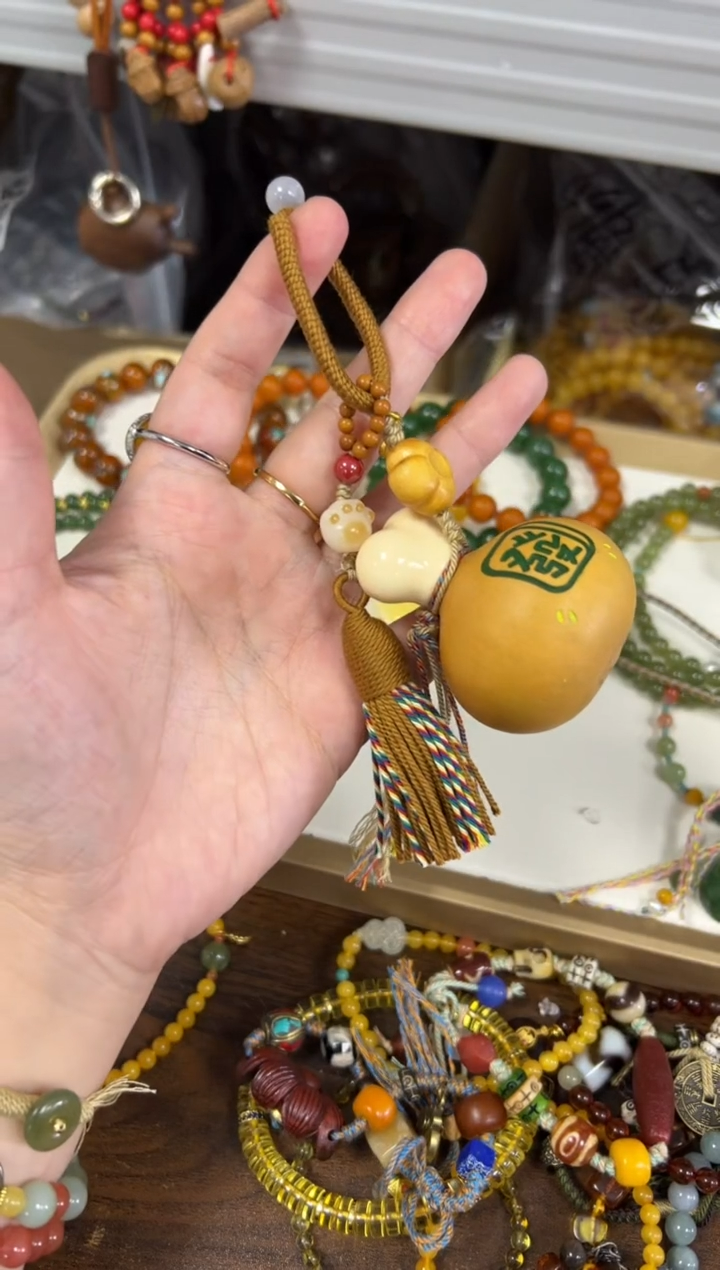 吊坠菩提根/象牙果象牙果鸡腿葫芦编制挂件[4244]