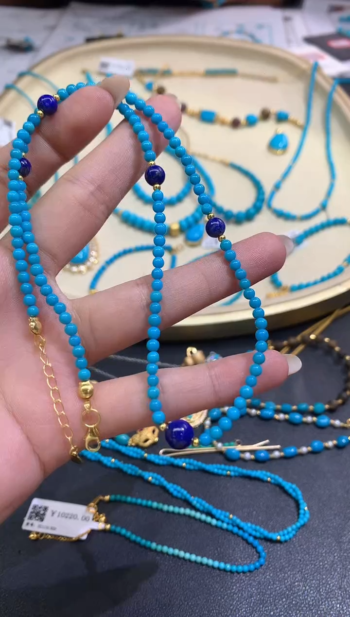 未镶嵌绿松石项链A476|1980