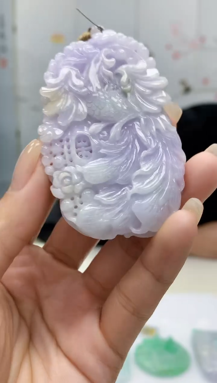 【闪购商品】定制翡翠未镶嵌4925lr-毛货挂件14