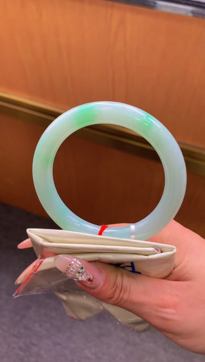 未镶嵌手镯翡翠-F213-圆条58