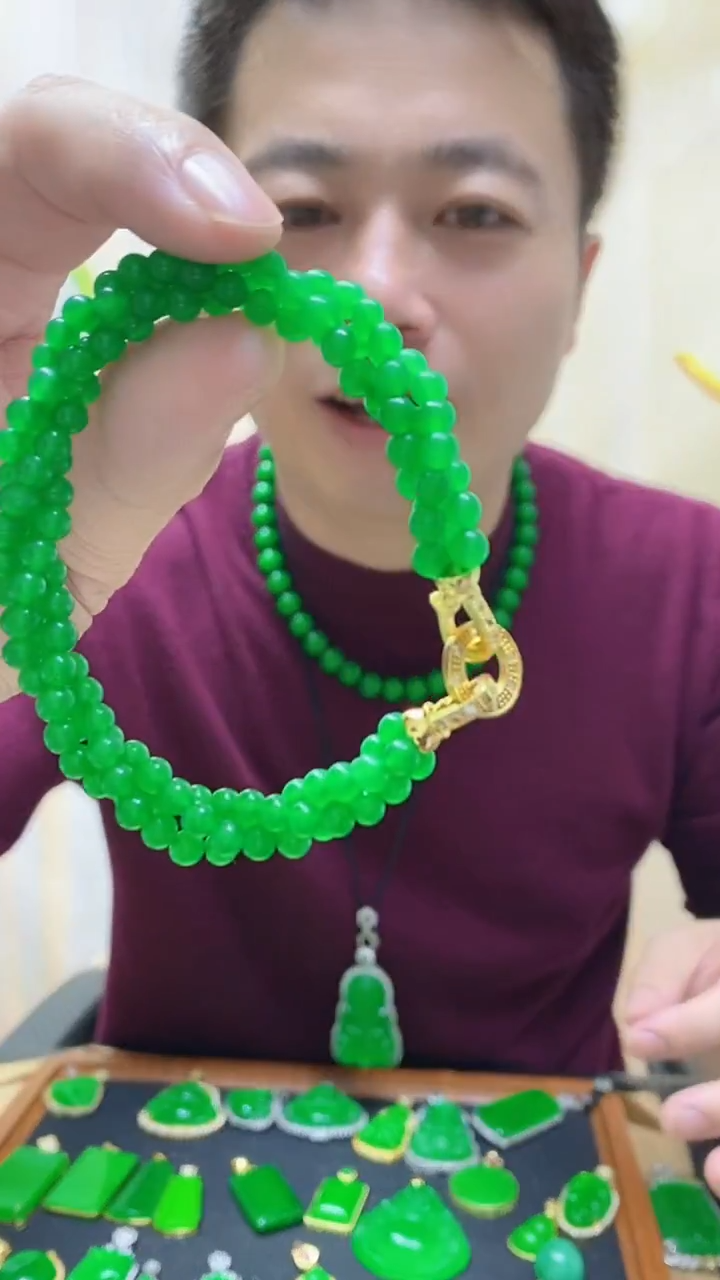 14K金镶嵌手链翡翠翡翠手链