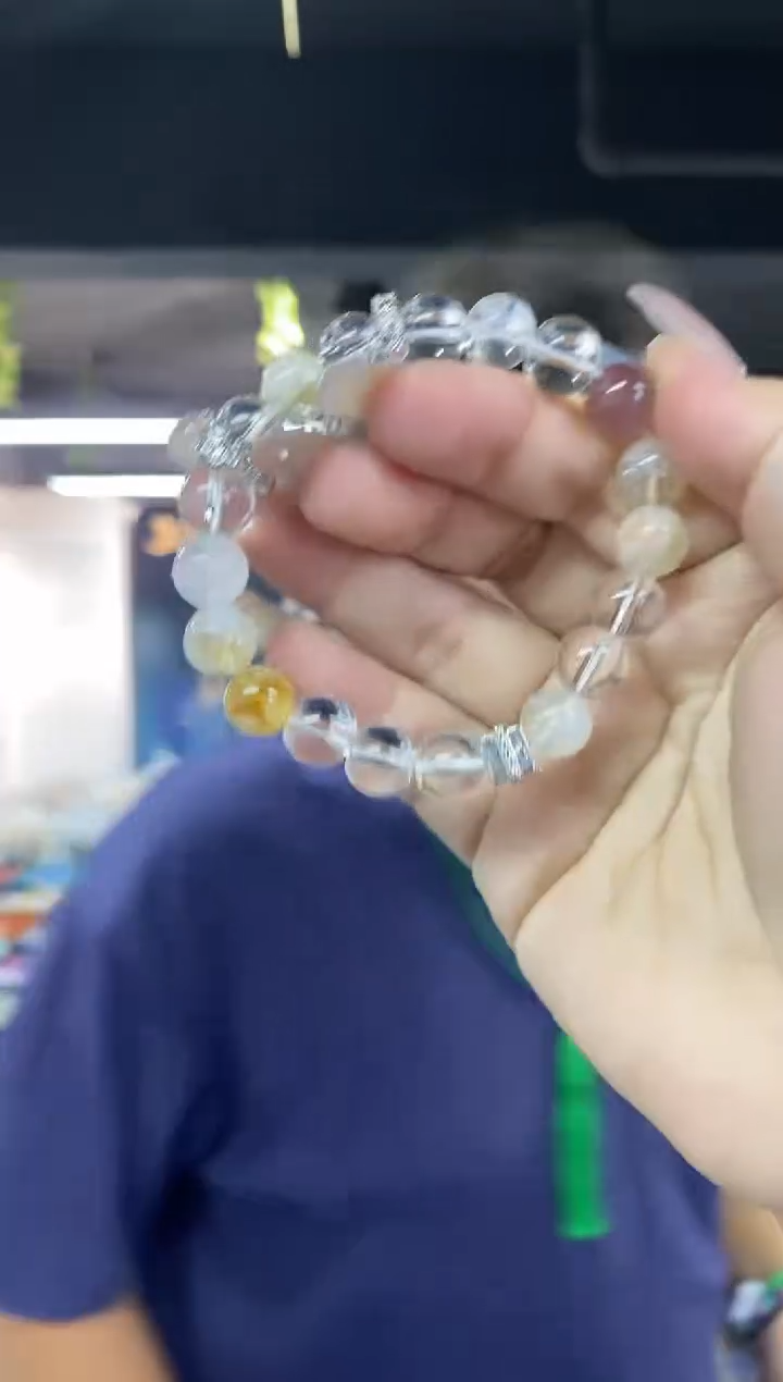 水晶手链未镶嵌多样性发其一颜色微差