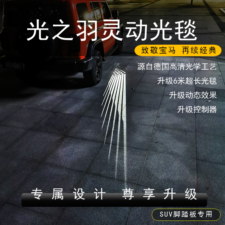 坦克300动态天使之翼光之羽灵动光毯脚踏板动态迎宾灯