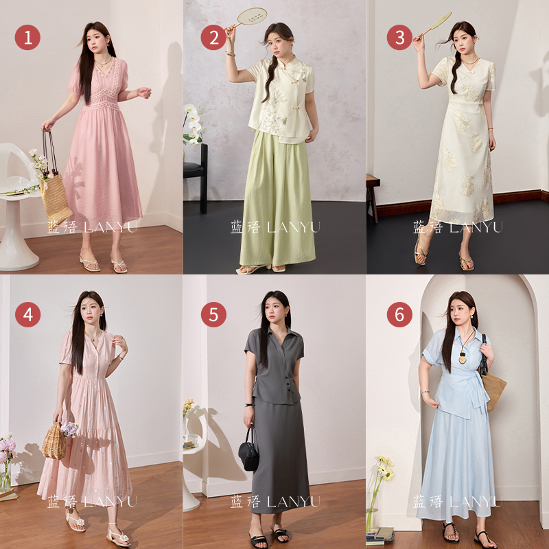 蓝语大码女装【王炸清仓合集8.10】2025夏季爆款清仓连衣裙套装合集