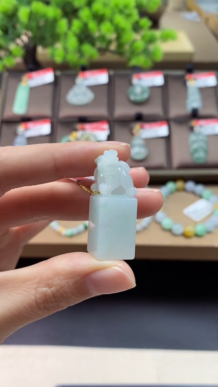 【闪购商品】翡翠颈饰未镶嵌貔貅印章