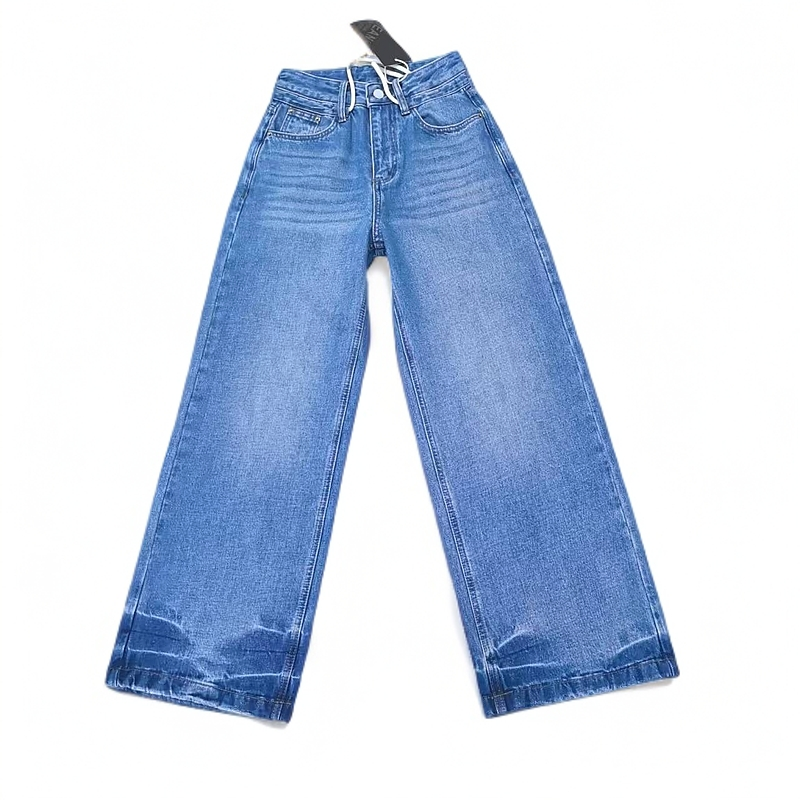 二师兄牛仔抓毛直筒阔腿裤98753款P-1