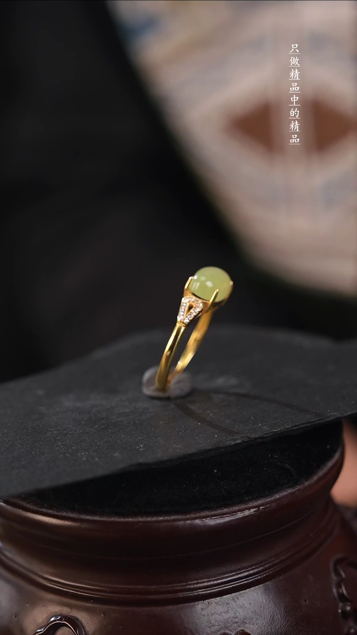 【闪购商品】和田玉戒指未镶嵌黄口戒指