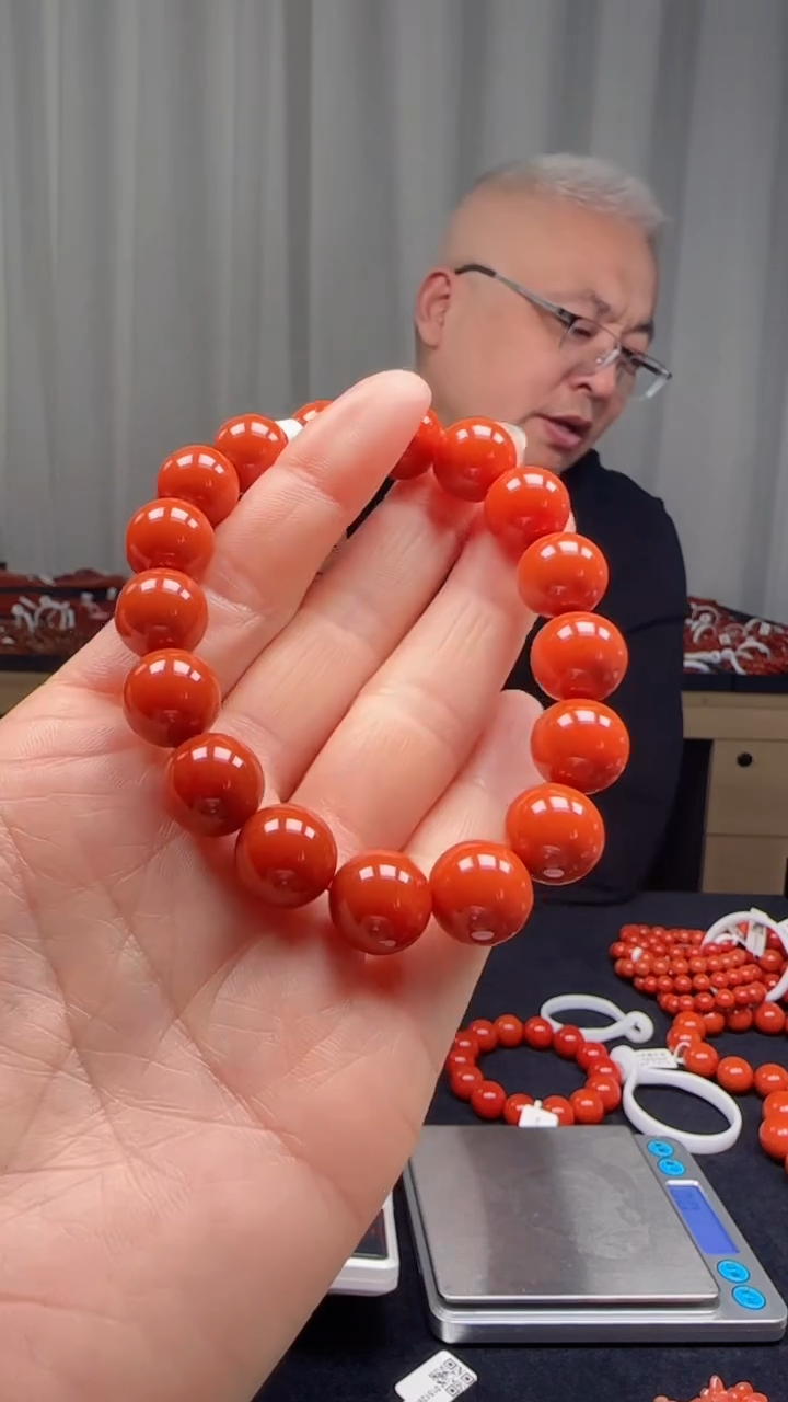 未镶嵌多样性发一件南红玛瑙【高货】12mm滴水洞亮光圆珠单圈