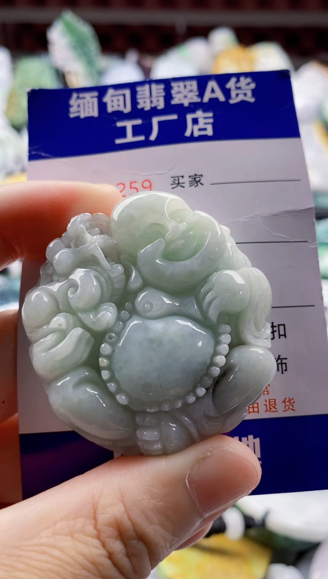 翡翠未镶嵌吊坠(不含链)1