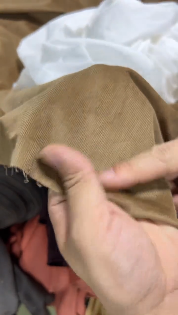 上新！2米卡其色灯芯绒 纯棉面料 柔软亲肤