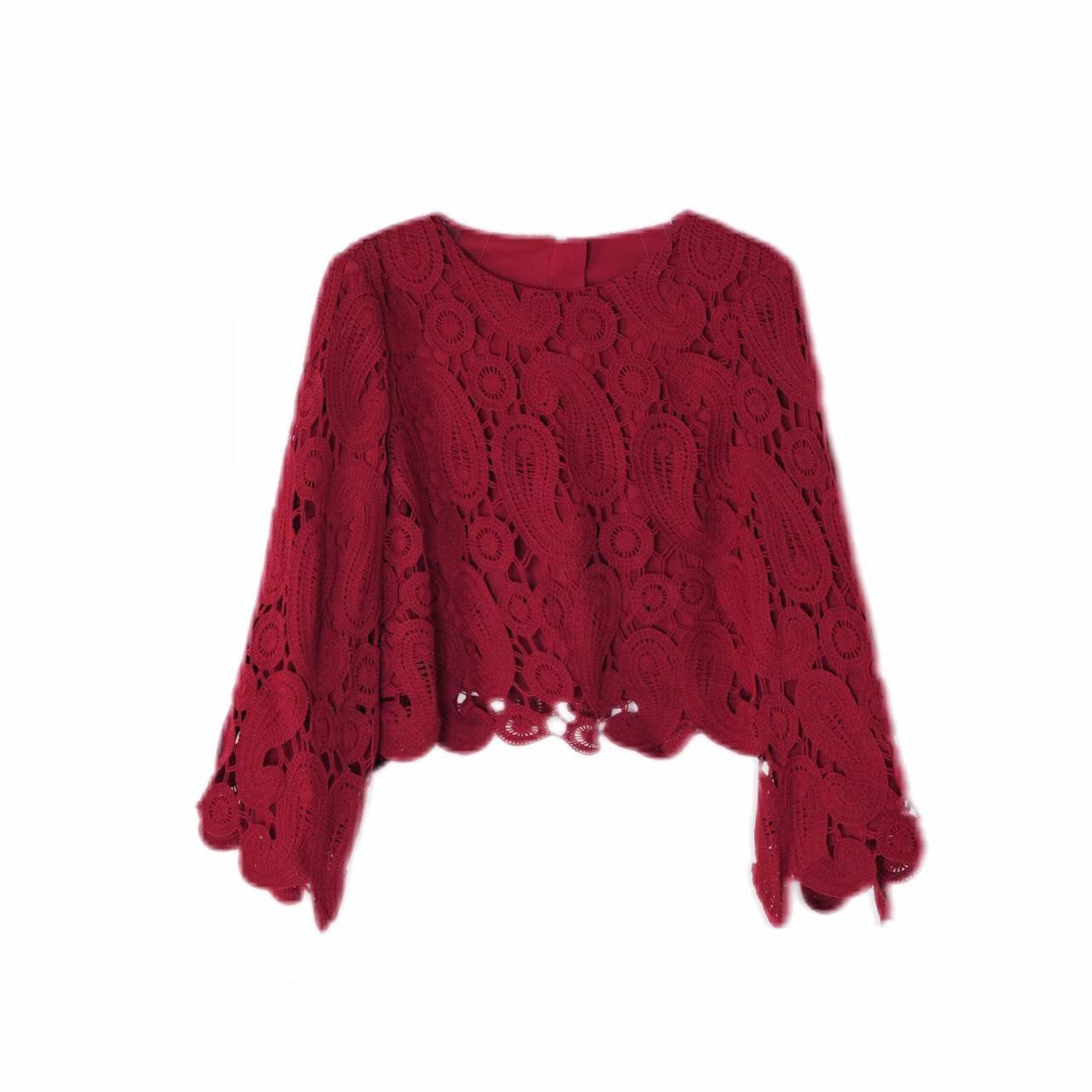 【熙木】【玫瑰故事】气质针织时尚百搭设计师款T恤4QTDD7660 