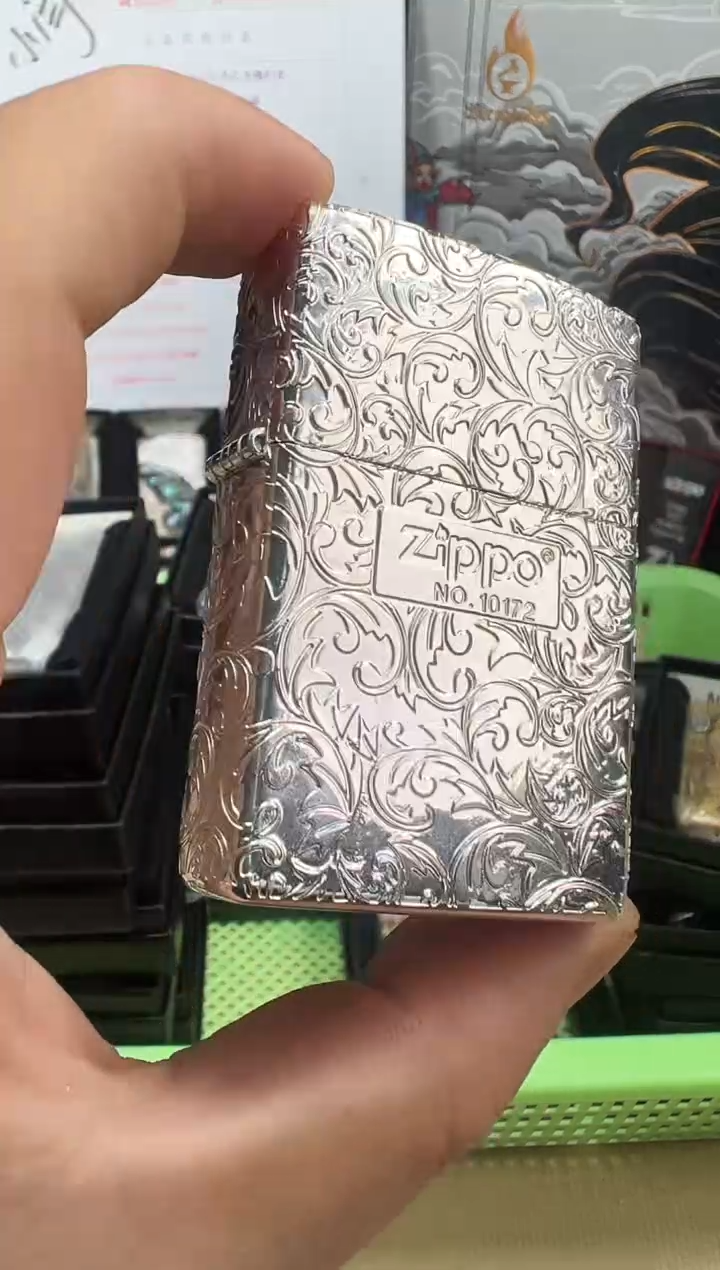 铜富贵唐草-五面雕刻镜面包银