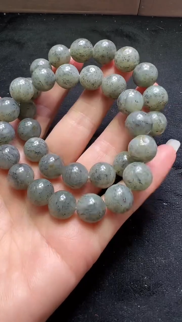未镶嵌手串和田玉104号链接多样性发一卡12mm微棉