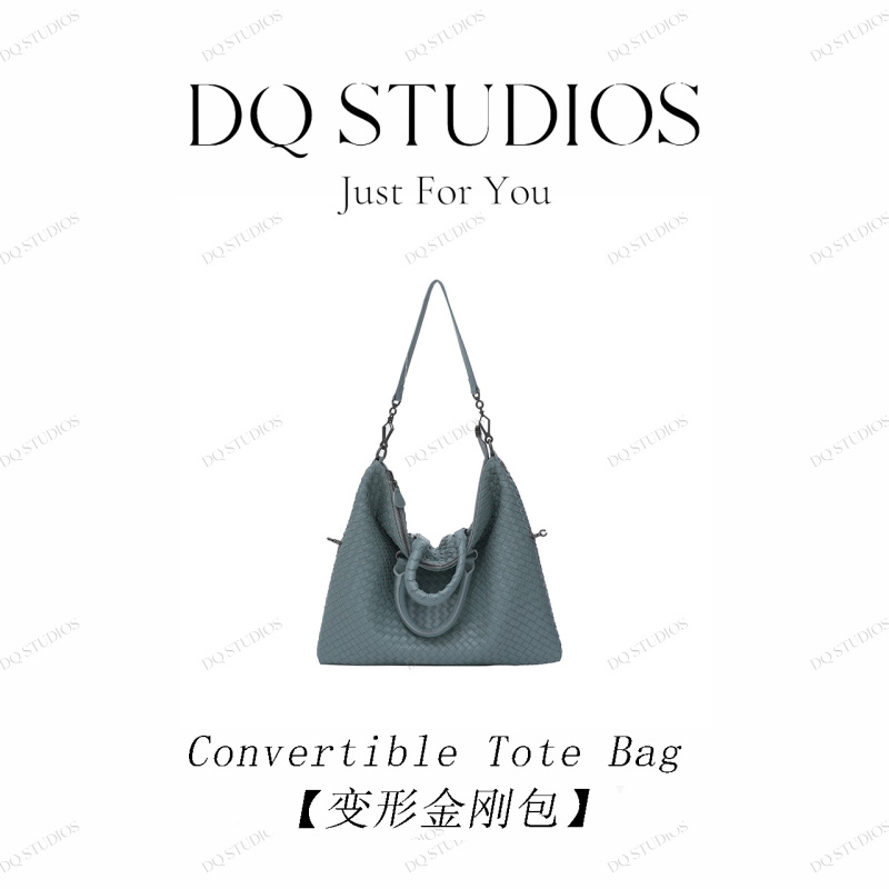 【DQ STUDIOS】-变形金刚包-头层牛皮单肩斜跨包 BG003-雾霾蓝