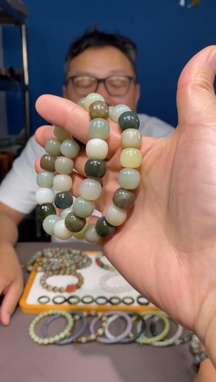 手链未镶嵌和田玉颜色多样性发货拍一发一