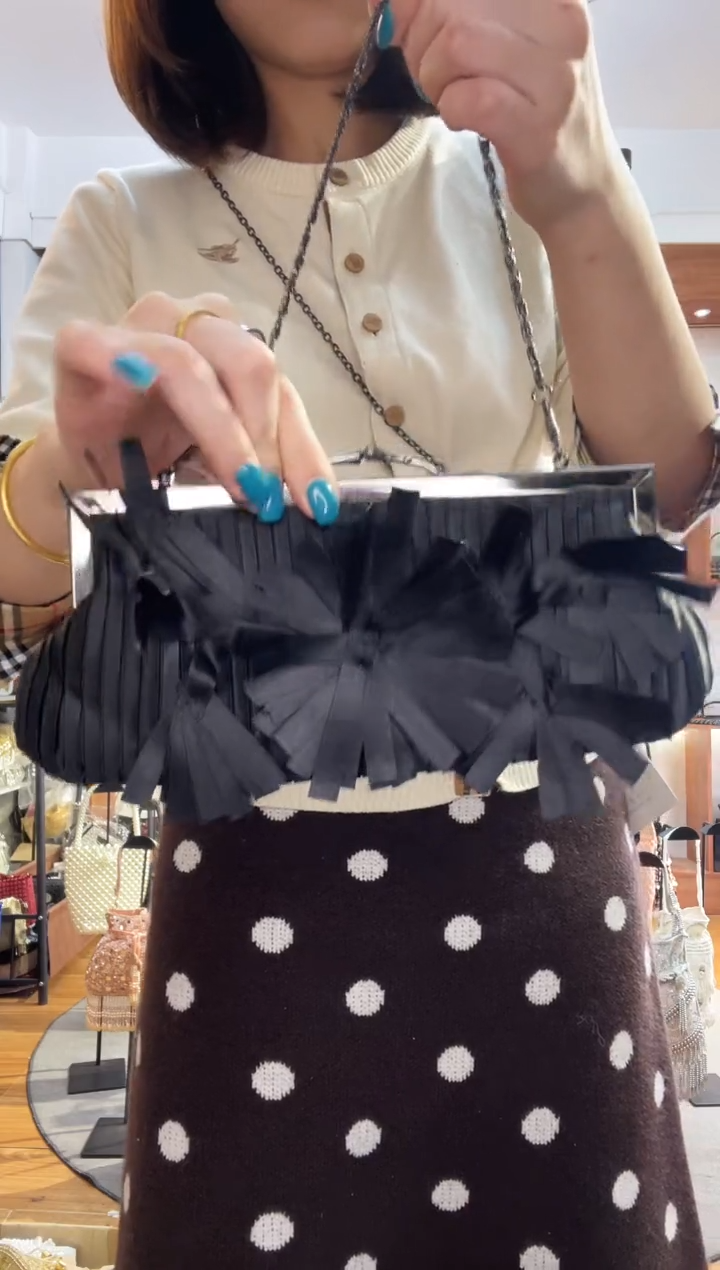 织物令*手工珠珠包包腋下斜跨包手拿包手提晚宴包 