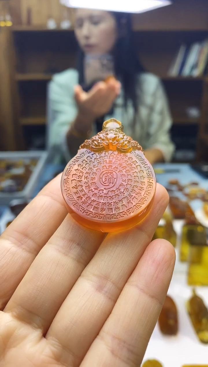 琥珀颈饰未镶嵌SN68-20（金光）