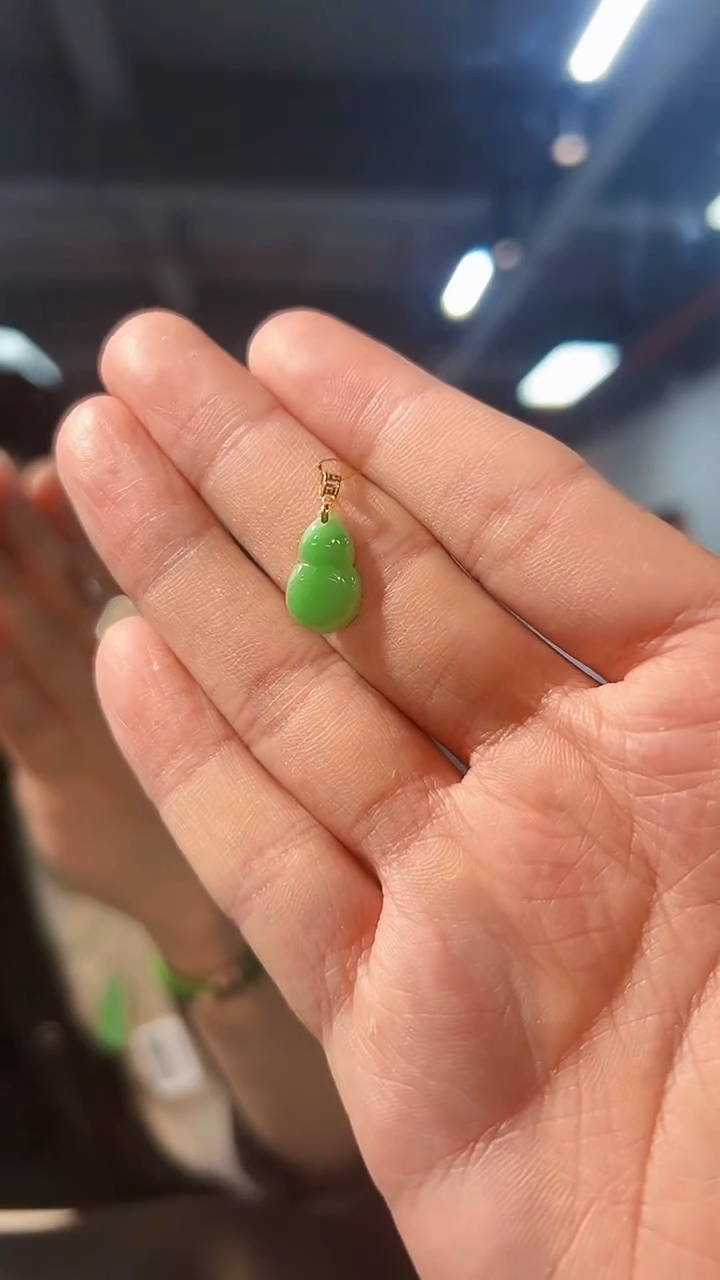 【闪购商品】翡翠颈饰18K金镶嵌缅料A货/支持复检/一件