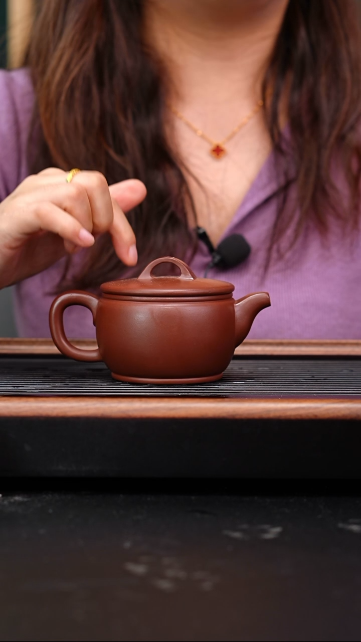 茶壶紫砂石红龙血砂汉瓦