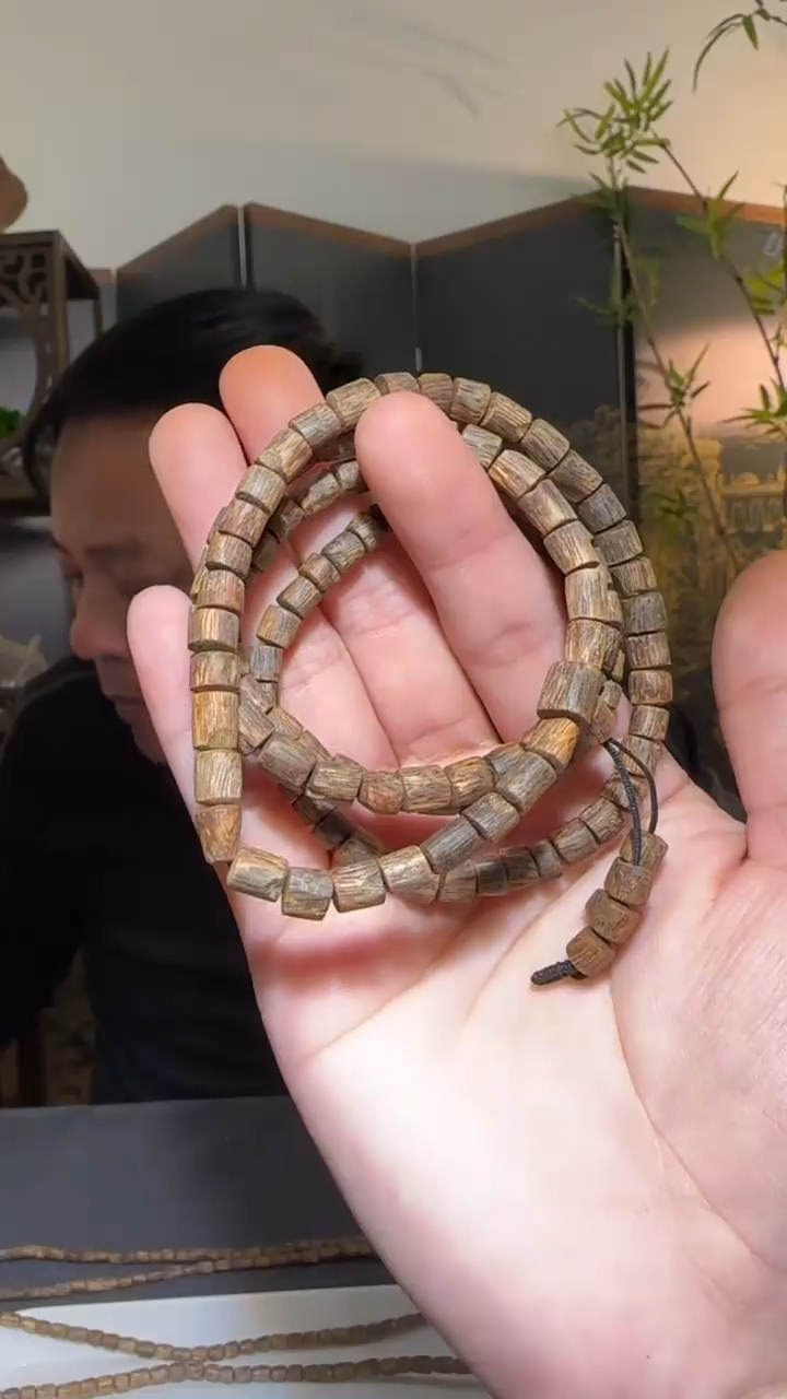 【闪购商品】沉香手串多圈白奇桶珠沉水0.5/18g