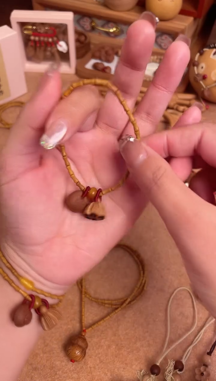 手串桃核竹节手串一物一拍好运连连单圈