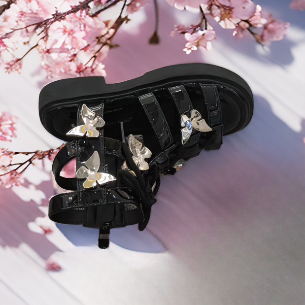 【新疆包邮】66660 女童夏季蝴蝶时装凉鞋 软底