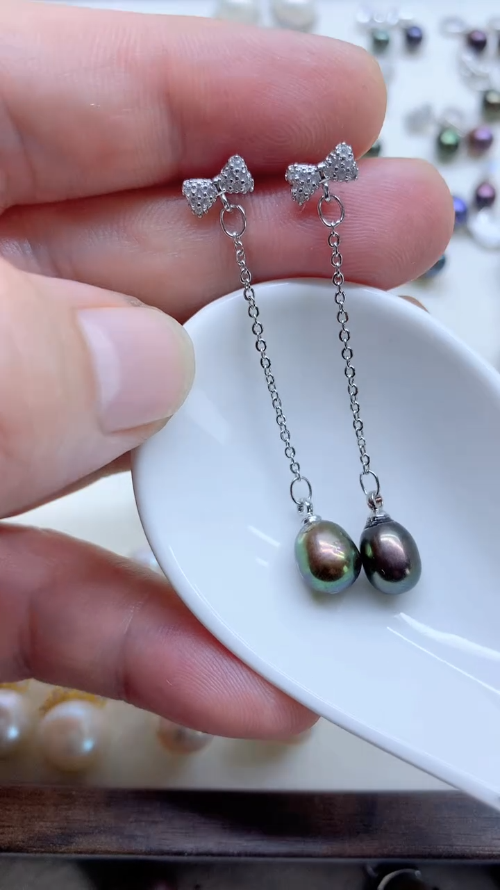 未镶嵌耳饰淡水珍珠6-7mm