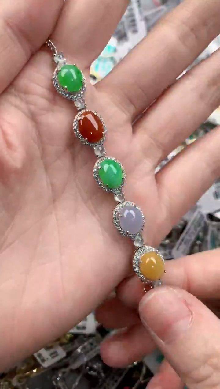 银S925镶嵌戒指翡翠22          10