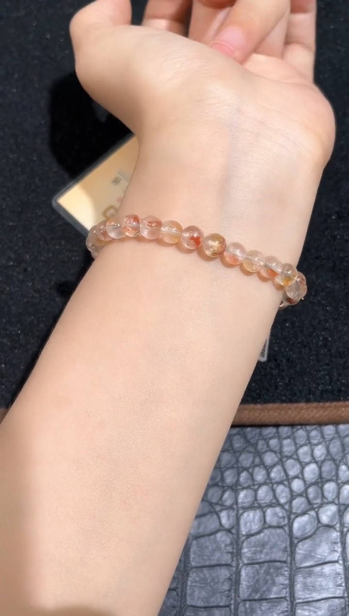 未镶嵌手链水晶79号锦鲤胶花单圈6mm