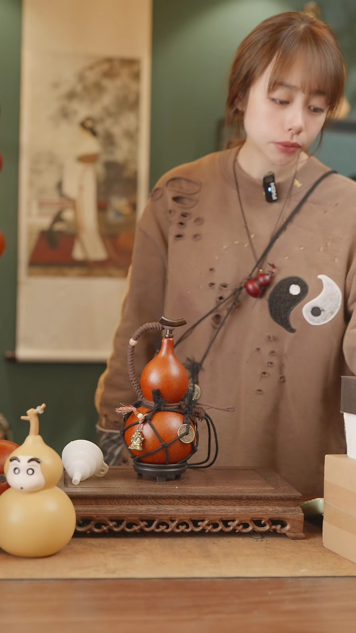 【闪购商品】296号精品天然大漆工艺防渗内胆酒葫芦~