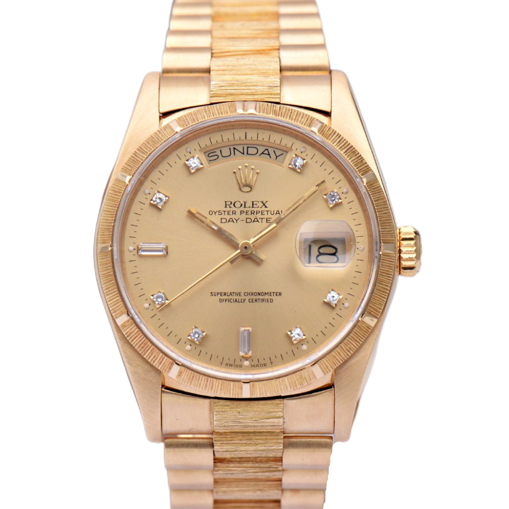 99新 Rolex/劳力士 星期日历型18078稀有树纹原钻36mm自动机械表