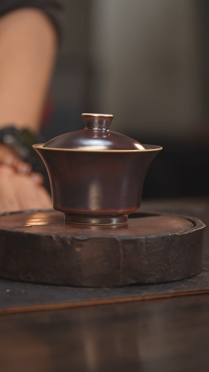 【闪购商品】杯96柴房陶瓷丨窑宝盖碗