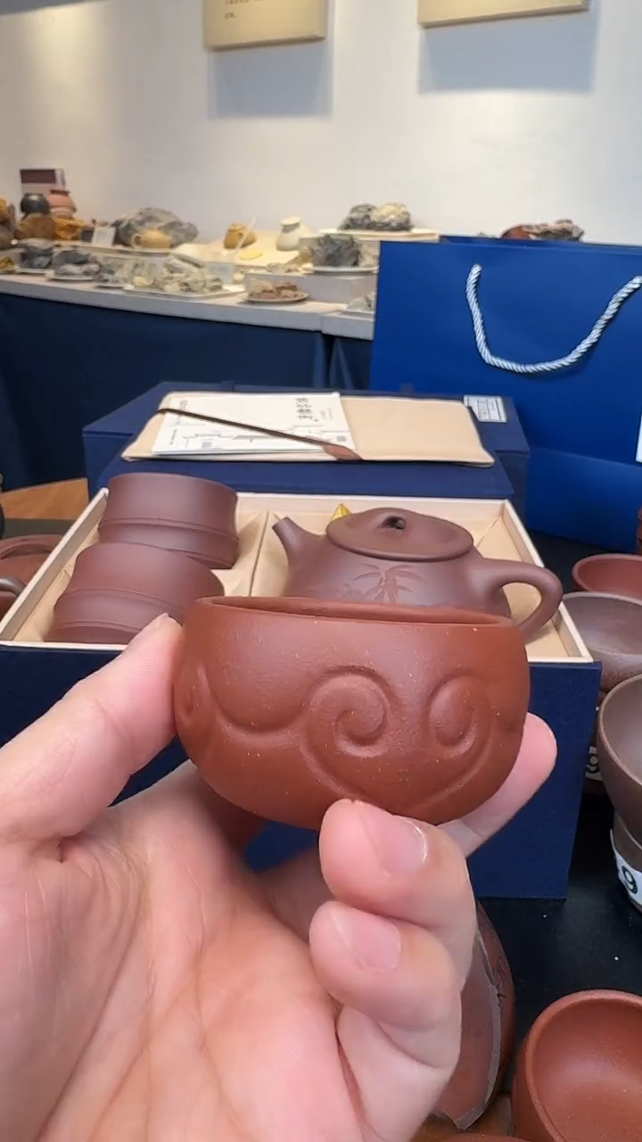 茶壶紫砂红降坡如意杯