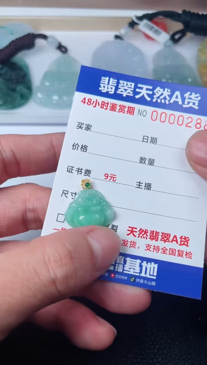 【闪购商品】翡翠颈饰18K金镶嵌多样性发货发一件