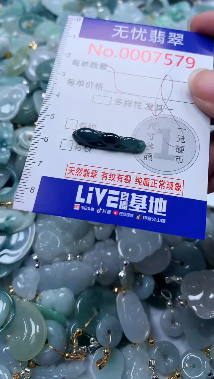 翡翠未镶嵌吊坠(不含链)7579