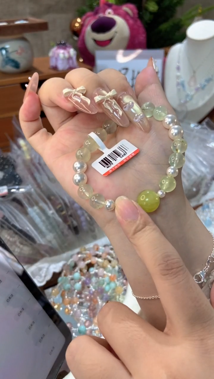 水晶手串未镶嵌孤品捡漏均匀瑕疵介意勿拍