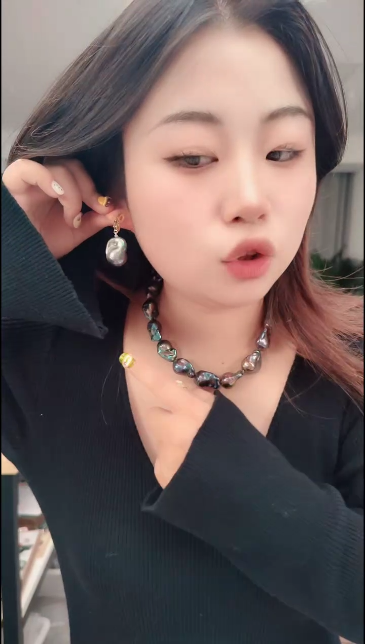 合金耳饰淡水珍珠2813耳坠