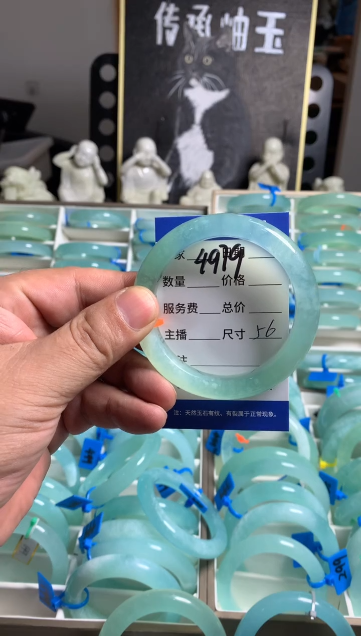 蛇纹石玉未镶嵌手镯4979