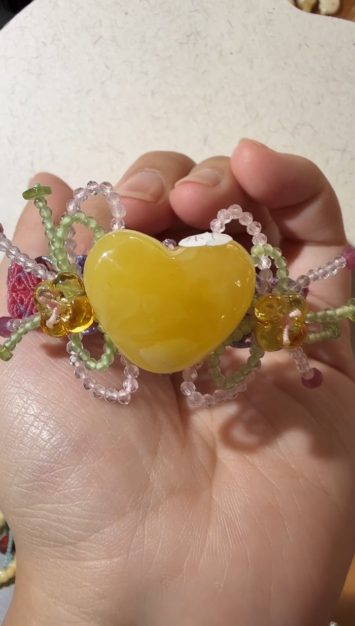 【闪购商品】蜜蜡手链未镶嵌蜜蜡爱心手链