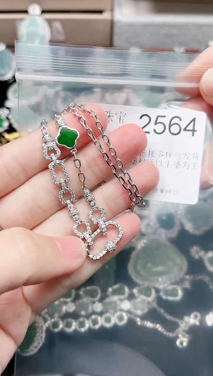 【闪购商品】翡翠颈饰未镶嵌2564赠皮绳