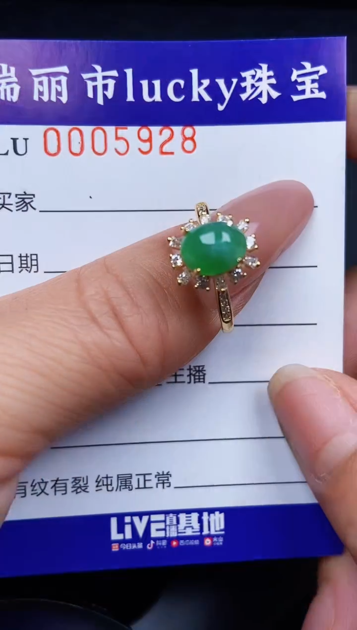 翡翠银S925镶嵌颈饰5928