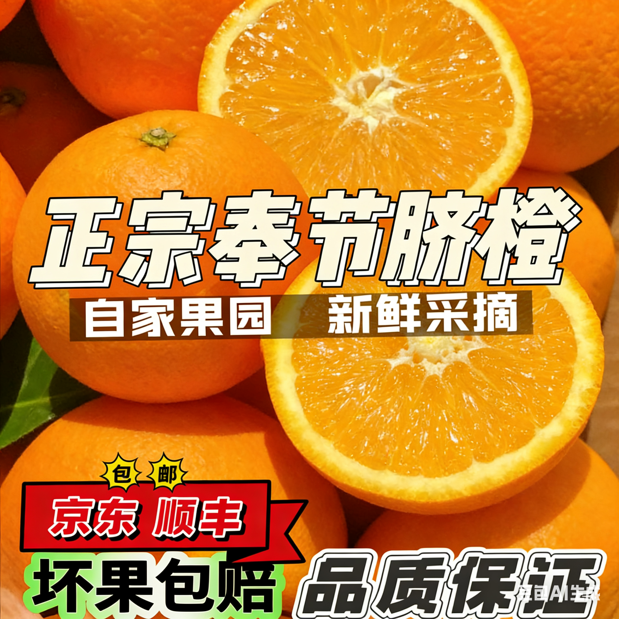 《京东专线》正宗奉节脐橙手剥脐橙鲜甜多汁果园非赣南耙耙柑