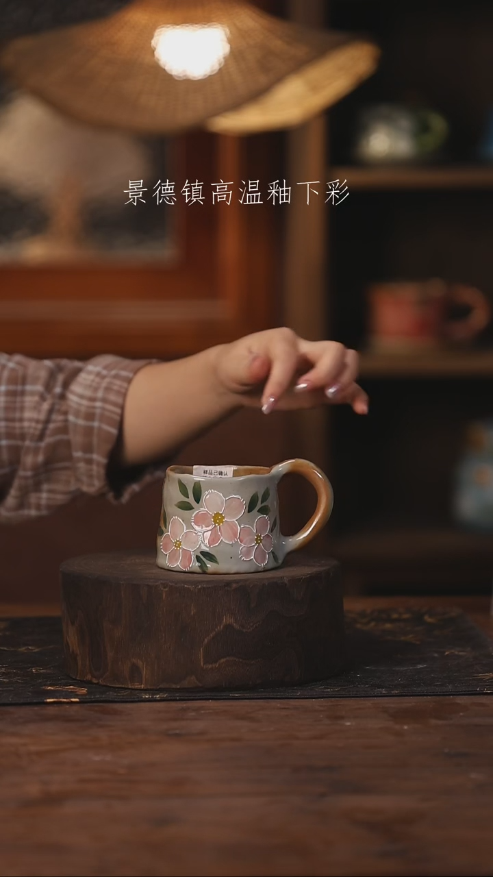 陶瓷景德镇高温釉下手绘陶瓷064