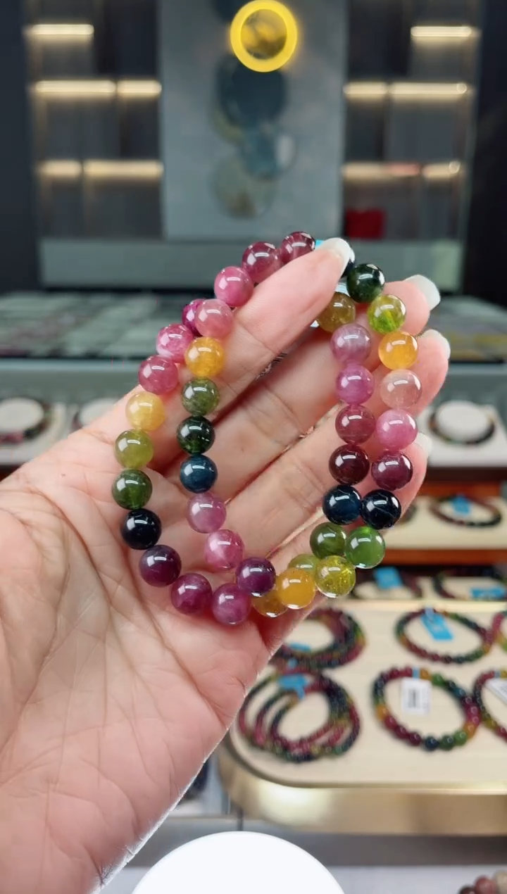 【闪购商品】碧玺单圈手串8mm+未镶嵌（多样性发一条）Q